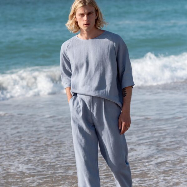 Men's Linen Shirt Linen Breezy Daywear F773