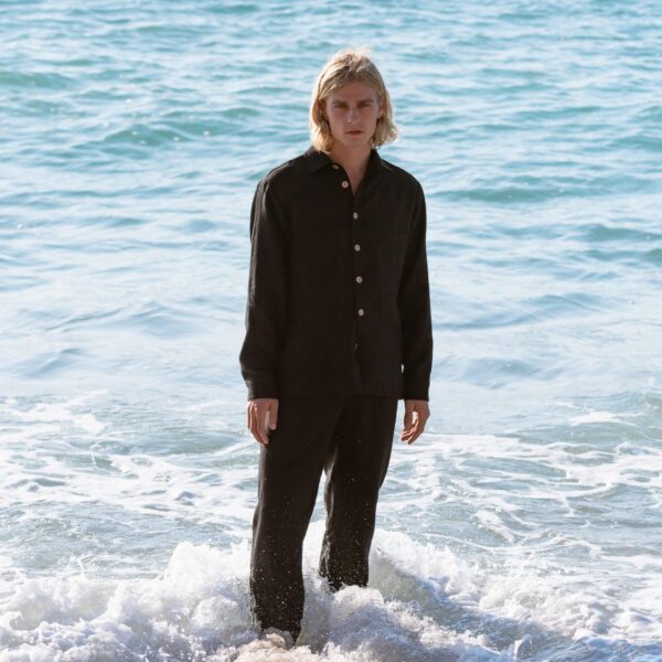 Men's Linen Shirt Ben Coastal Mood F802